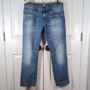 VINTAGE Y2K Designer Hugo Boss Orange 24 Barcelona Straight Leg Jeans Grunge 33